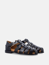 Sebago black leather Gurkha Tale sandals - | Spazio Pritelli