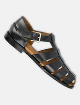 Sebago black leather Gurkha Tale sandals - | Spazio Pritelli