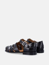 Sebago black leather Gurkha Tale sandals - | Spazio Pritelli