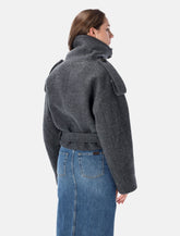 7 For All Mankind double breasted high neck short coat - | Spazio Pritelli