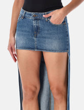 7 For All Mankind asymmetric denim mini skirt - | Spazio Pritelli