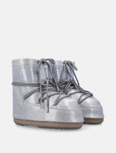 Moon Boot icon low silver glitter ankle boots - | Spazio Pritelli