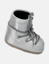 Moon Boot icon low silver glitter ankle boots - | Spazio Pritelli