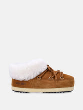 Moon Boot EVX suede mules with sheepskin trim - | Spazio Pritelli