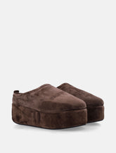 Balenciaga Alaska soft platform mule in light espresso - | Spazio Pritelli