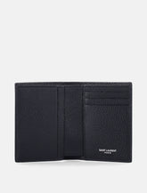 Saint Laurent black Leather Cassandre Card Holder - | Spazio Pritelli
