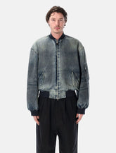 Balenciaga standard cotton denim bomber jacket - | Spazio Pritelli