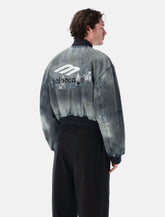 Balenciaga standard cotton denim bomber jacket - | Spazio Pritelli