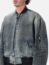 Balenciaga standard cotton denim bomber jacket - | Spazio Pritelli