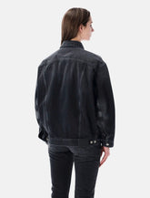 Saint Laurent oversized 70s black denim jacket - | Spazio Pritelli