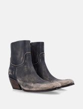 Balenciaga Memphis worn leather ankle boots - | Spazio Pritelli