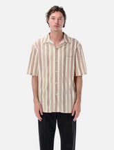 Saint Laurent Cassandre cotton striped shirt - | Spazio Pritelli