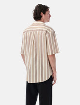 Saint Laurent Cassandre cotton striped shirt - | Spazio Pritelli