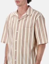 Saint Laurent Cassandre cotton striped shirt - | Spazio Pritelli