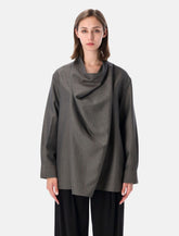 Bottega Veneta draped wool blouse - | Spazio Pritelli
