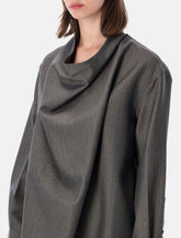 Bottega Veneta draped wool blouse - | Spazio Pritelli