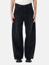 Balenciaga black organic japanese denim wide pants - | Spazio Pritelli