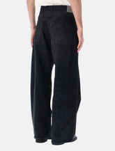Balenciaga black organic japanese denim wide pants - | Spazio Pritelli