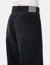 Balenciaga black organic japanese denim wide pants - | Spazio Pritelli