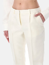 Balenciaga ivory slim tailored trousers - | Spazio Pritelli