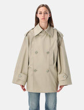 Balenciaga double-breasted cotton trench coat - | Spazio Pritelli