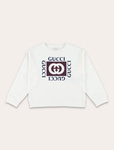 Gucci girl's cotton sweatshirt with GG print - | Spazio Pritelli