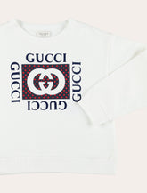 Gucci girl's cotton sweatshirt with GG print - | Spazio Pritelli