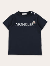 Moncler boy's stretch cotton logo T-shirt - | Spazio Pritelli