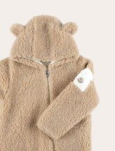 Moncler teddy hooded baby grow - | Spazio Pritelli