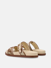 Fendi Feel raffia-effect slides - | Spazio Pritelli
