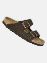 Birkenstock Arizona Suede Flat Sandals in Mocca - | Spazio Pritelli