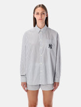 Sporty & Rich Yankees oversize navy striped shirt - | Spazio Pritelli