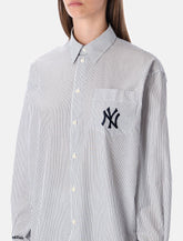 Sporty & Rich Yankees oversize navy striped shirt - | Spazio Pritelli