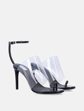 Alaïa ssymmetric leather sandals with transparent strap -  | Spazio Pritelli