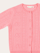 Bonpoint Josiane girls’ cashmere cardigan with cherry stitch - | Spazio Pritelli