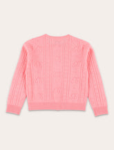 Bonpoint Josiane girls’ cashmere cardigan with cherry stitch - | Spazio Pritelli