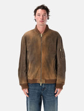 Unisex brown bomber jacket - | Spazio Pritelli