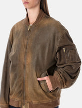 Unisex brown bomber jacket - | Spazio Pritelli