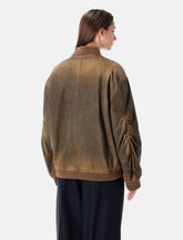 Unisex brown bomber jacket - | Spazio Pritelli