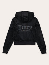 Felpa con cappuccio da bambina con logo strass Juicy Couture -  | Spazio Pritelli