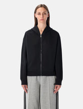 Felpa nera con cappuccio zip di Adidas Originals - | Spazio Pritelli