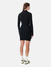 Adidas Originals black ribbed mini dress - | Spazio Pritelli