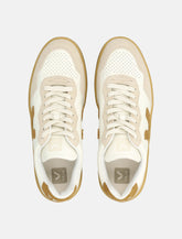 Veja V-90 white and camel leather sneakers - | Spazio Pritelli
