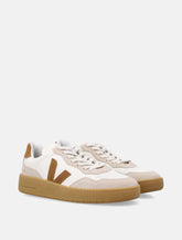 Veja V-90 white and camel leather sneakers - | Spazio Pritelli