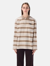 Polo Miu Miu in jersey di cotone a righe - | Spazio Pritelli