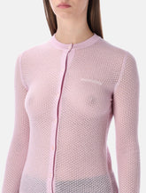 Cardigan Miu Miu in cashmere con motivo traforato - | Spazio Pritelli