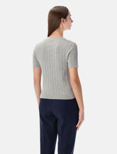 Maglia Miu Miu in cotone a maniche corte con logo - | Spazio Pritelli