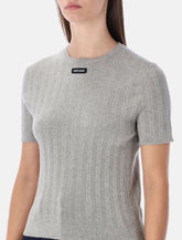 Maglia Miu Miu in cotone a maniche corte con logo - | Spazio Pritelli