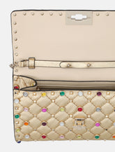 Valentino Garavani Rockstud Spike Multicolor Studded Shoulder Bag in Metallic Nappa - | Spazio Pritelli