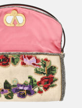 Valentino Garavani Vain Soft Embroidered Linen Small Shoulder Bag -  | Spazio Pritelli